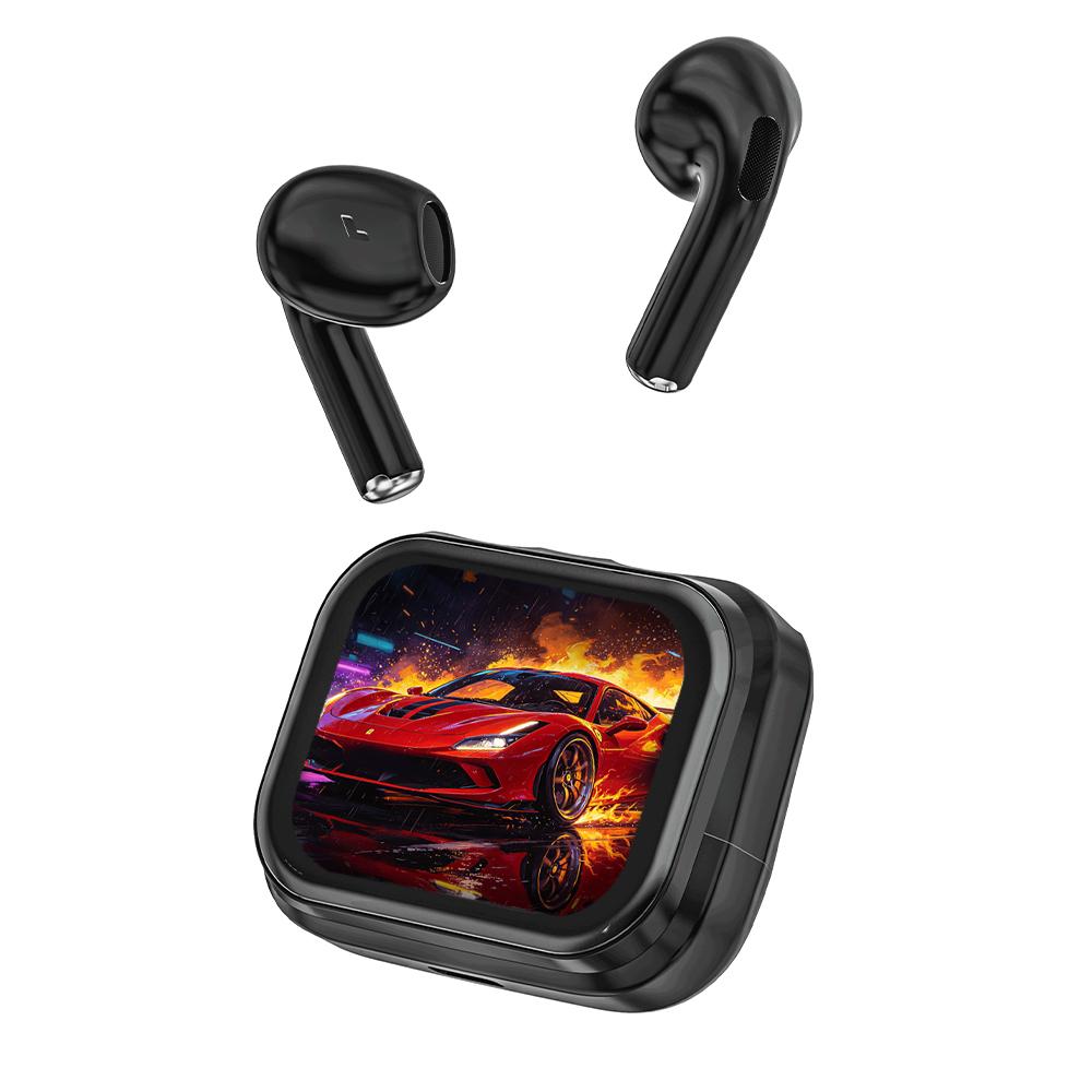 Fone Eletro Bluetooth TWS com tela, cancelamento de ruído e chamadas da Vapto